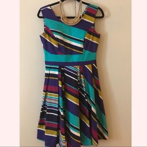 Gorgeous Calvin Klein Stripped Pleated Dress